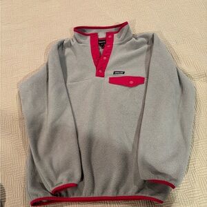 Patagonia Gray and Pink Kids Fleece